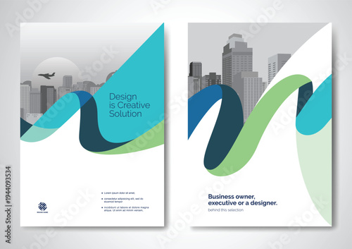 Template vector design for Brochure, AnnualReport, Magazine, Poster, Corporate Presentation, Portfolio, Flyer, infographic, layout modern size A4, Front and back, Easy to use and edit.