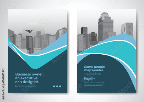 Template vector design for Brochure, AnnualReport, Magazine, Poster, Corporate Presentation, Portfolio, Flyer, infographic, layout modern size A4, Front and back, Easy to use and edit.