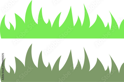 grass border silhouette natural lawn decorative design element