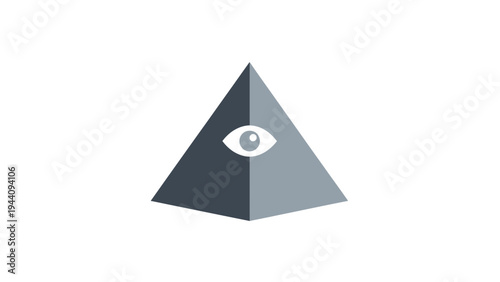 Pyramid with eye on it symbol.
