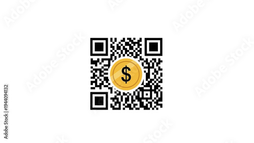 QR code with dollar sign symbol.