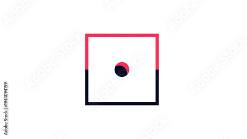 Red and black square target symbol.