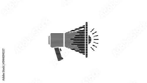 Megaphone loudspeaker announcement device.