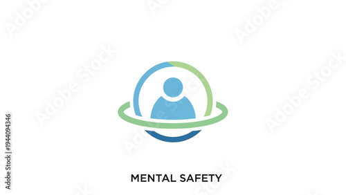 Mental safety logo with person icon.