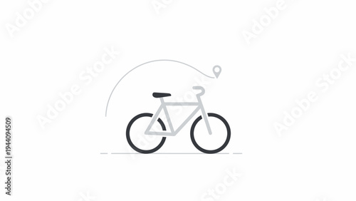 Modern bicycle with sleek design.