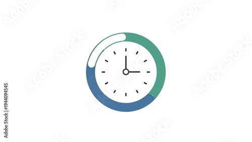 Modern Circular Clock Face Design.