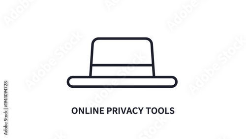 Online Privacy Tools Icon Graphic Design.