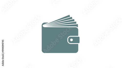 Open green leather wallet with cash.