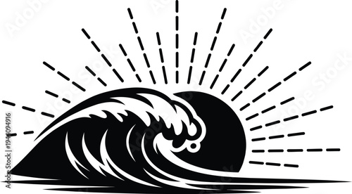 Stunning Sea Sunset View Over Ocean Horizon