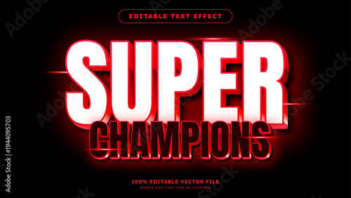 Editable Text Effect Shiny Red Text Style Effect Editable Vector File