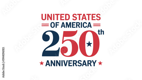 United States of America 250th Anniversary celebration logo design