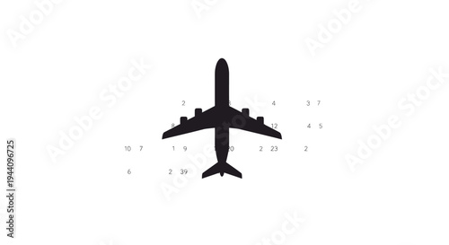 Airplane flying in the sky high.