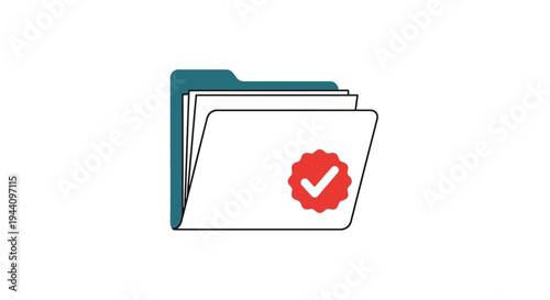 Approved documents in a folder.