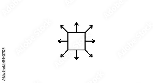 Arrows pointing out from square.