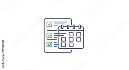 Checklist on clipboard with checkboxes.