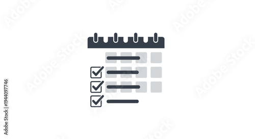 Checklist with checkboxes and lines.