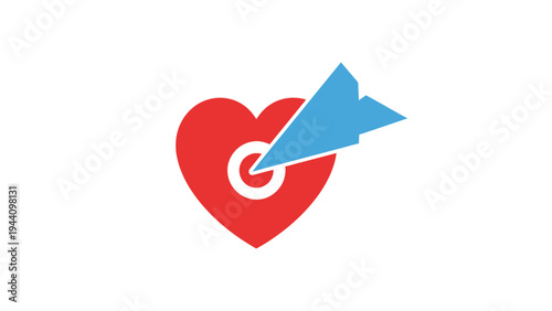 Heart with arrow through it symbol.