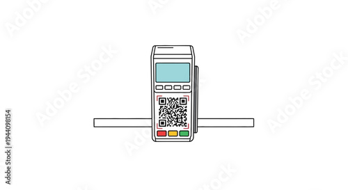 Closeup of a Payment Terminal Device.