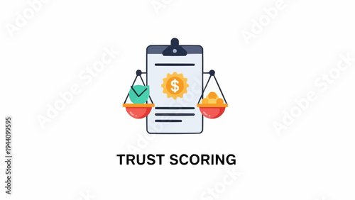 Trust scoring concept with clipboard.