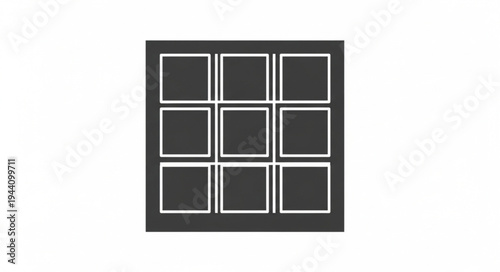 Grid of nine dark squares with white borders.