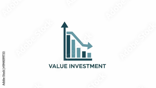 Value Investment Financial Graph Icon.