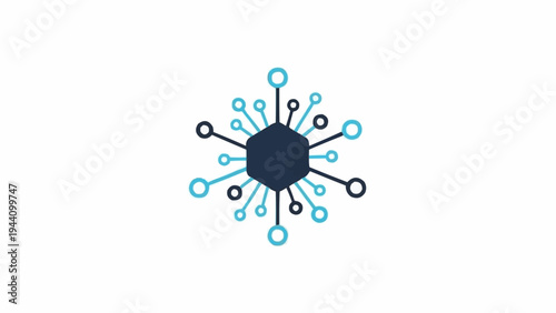 Stylized Virus or Bacteria Illustration Design.