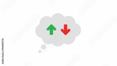 Up and down arrow signs thought.