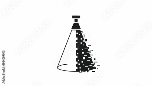 Water coming out of shower head.