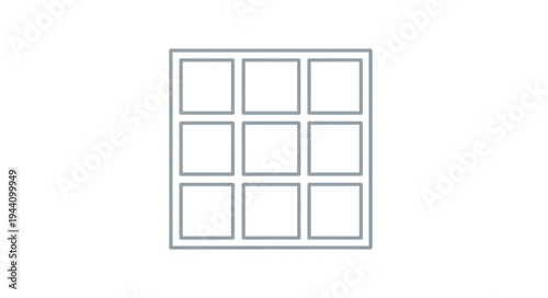 Grid of nine empty squares in a simple outline.