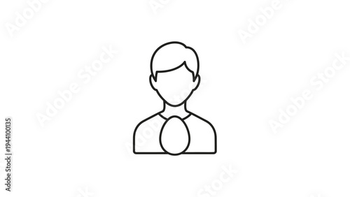 Simple Line Drawing of a Person Icon.