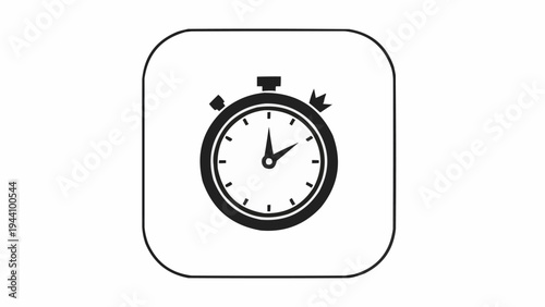 Stopwatch timer clock icon symbol.