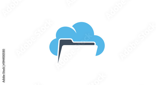 Cloud Storage Data Server Icon.