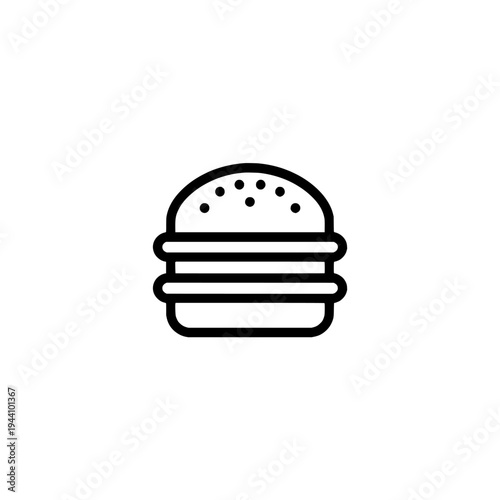 Hamburger icon logo design. Burger sign and symbol. Cheeseburger icon. Fast food and restaurant identity.
