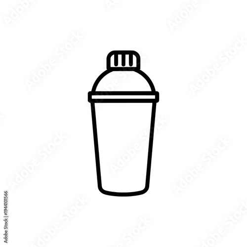 Cocktail shaker icon logo design. Barware mixer sign and symbol. Cocktail shaker icon. Professional bar and drink service.
