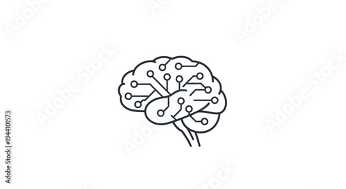 Brain with circuits and neurons.