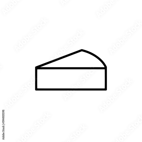 Cheese wedge icon logo design. Cheese slice sign and symbol. Dairy food cheese icon. Isolated vector for restaurant menu.