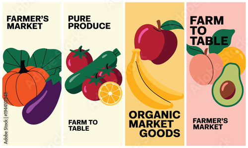 Poster. Organic Market Goods Banner