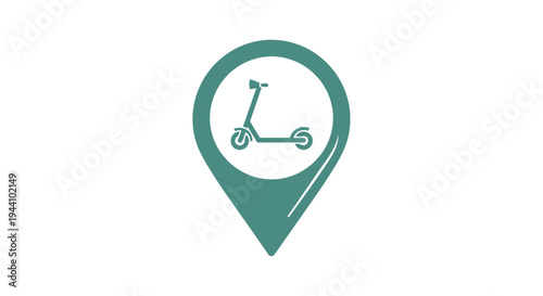 Electric scooter transportation device icon.