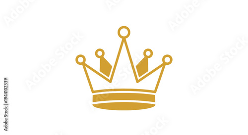 Golden Crown Royal Symbol Icon.
