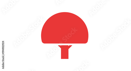 Red Mushroom Icon Symbol Graphic.