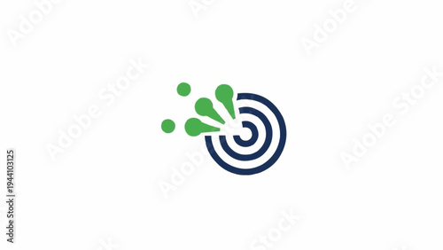 Target Logo with Green Splashes Design.