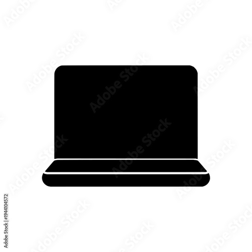 Laptop icon logo design. Computer technology sign and symbol. Laptop icon. Electronic device for work.