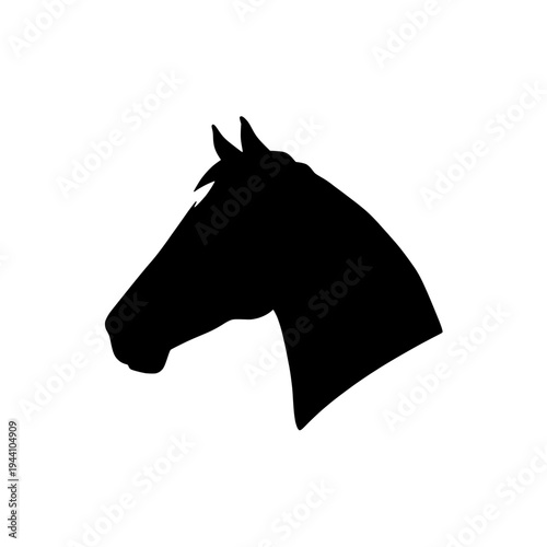 Horse silhouette icon logo design. Stallion sign and symbol. Horse icon. Farm animal equestrian mascot.