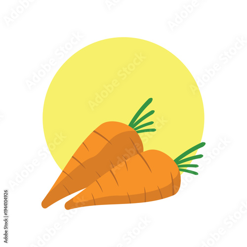 vector illustration of vegetables carrot healthy food theme