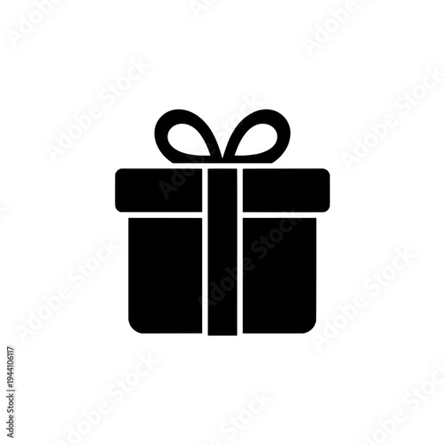 Gift box icon logo design. Present box sign and symbol. Gift box icon. Christmas and birthday celebration.