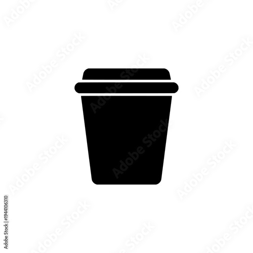 Coffee cup icon logo design. Cafe beverage sign and symbol. Coffee cup icon. Takeaway drink and espresso shop.