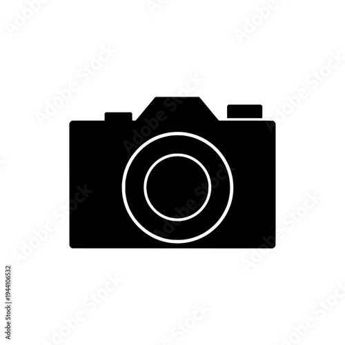 Camera icon logo design. Photography sign and symbol. Camera icon. Professional camera equipment for photographers.