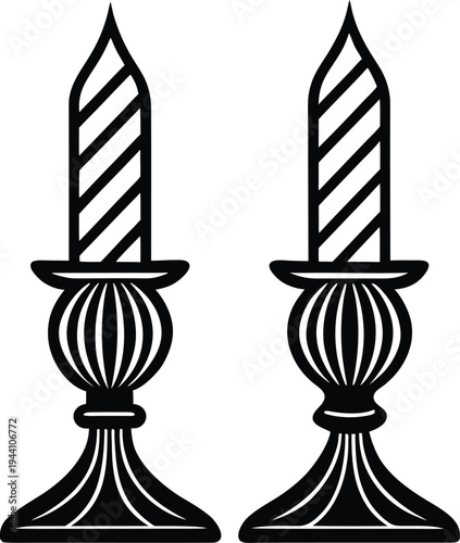 silhouette of a candle