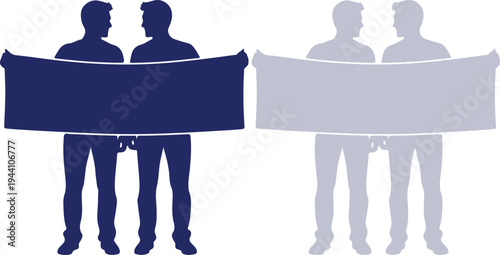 Happy friendship day celebrations with best friends holding signs