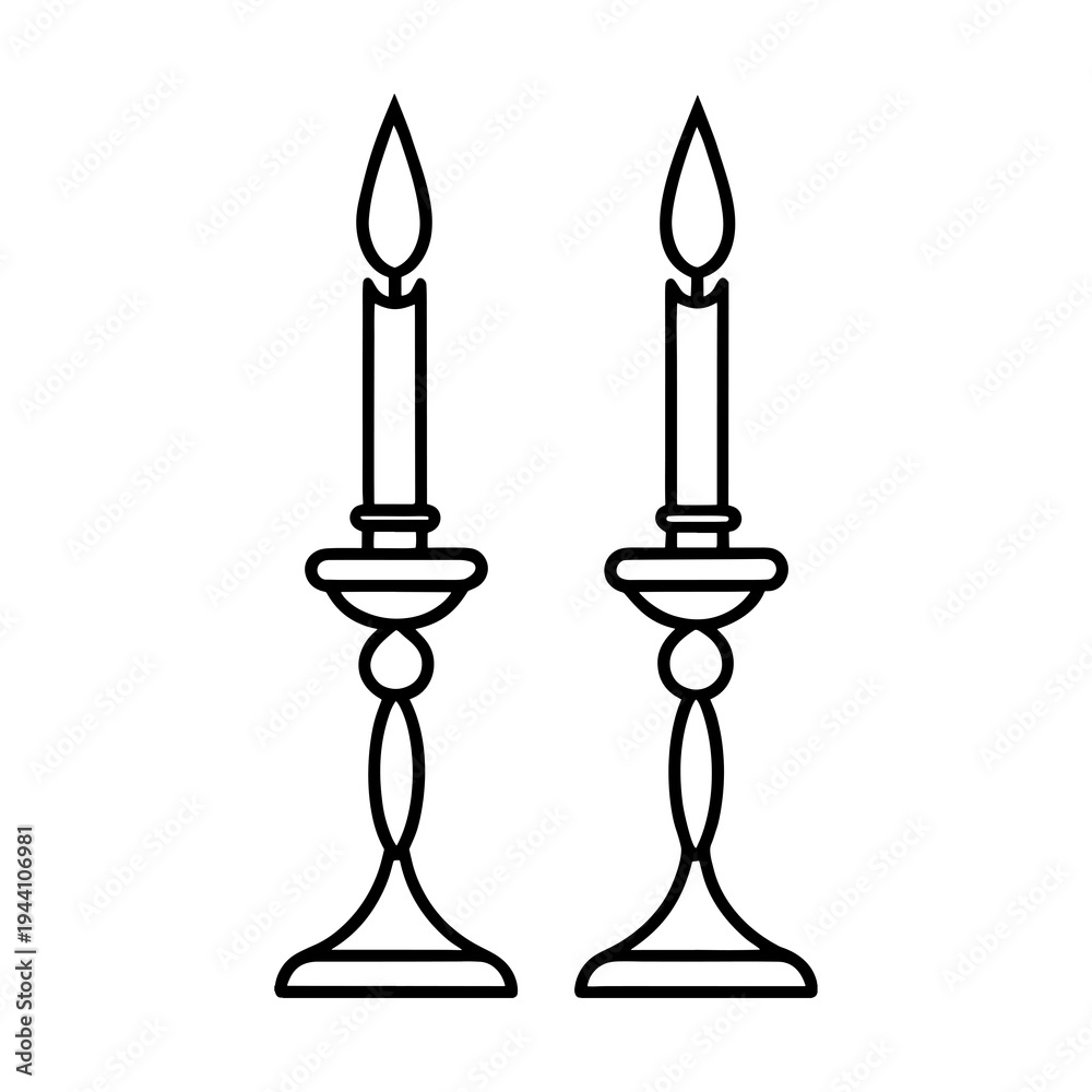 Fototapeta premium silhouette of a candle